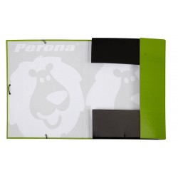 Pasta Verde Vulcano A4 com Borrachas Perona 56237 | Perona Bags