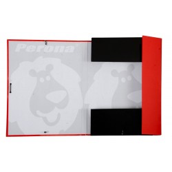 Pasta Vermelha Vulcano A4 com Borrachas Perona 56236 | Perona Bags